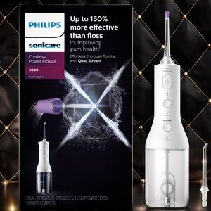 Philips Sonicare Cordless Power Flosser 3000 – Quad Stream – Brand New
